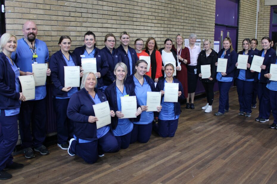 Group of newly qualified community nurses
