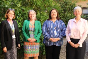 Pictured L-R: Caroline Lamb (Director General - Health and Social Care, Chief Exec NHS Scotland) Maree Todd (Minister for Social Care, Mental Wellbeing and Sport), Leslie Bowie (Board Chair) and Claire Burden (Chief Executive of NHS Ayrshire & Arran).