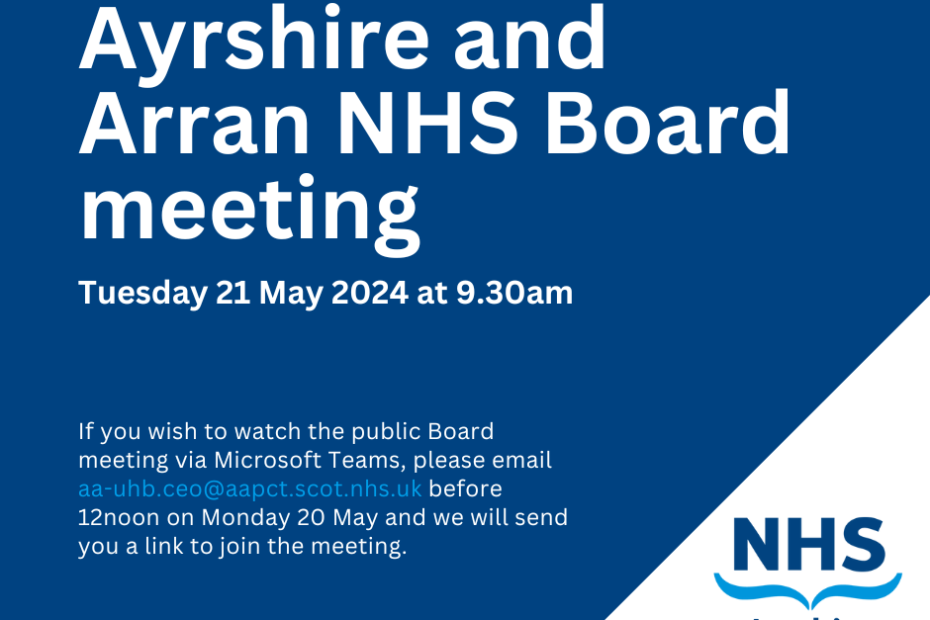 Ayrshire and Arran NHS Board meeting – 26 March 2024