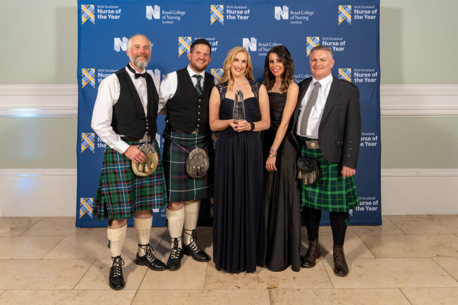 MH Unscheduled Care Assessment Hub: (from left to right) Hamilton Russell, Service Manager, Cameron Alexander, Hub Team Lead, Julie Barrett, Senior Manager, Sharon Murphy, ANP, and Brian Lennon, Lead ANP.