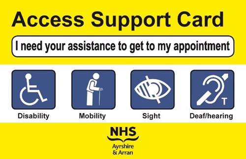 Access Support Card (front)