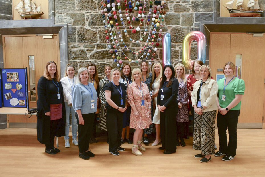 Team celebrating 10 years of the Family Nurse Partnership